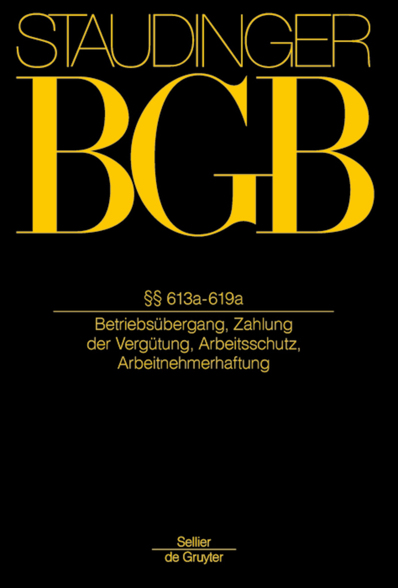 Cover image for §§ 613a-619a ISBN 9783805912907